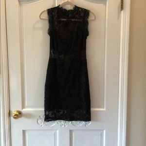 Mesh and lace bodycon dress